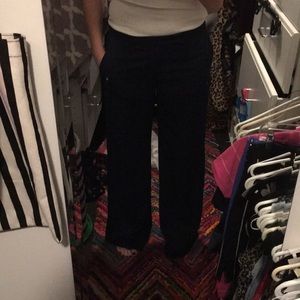 Banana Republic Navy wide leg trouser